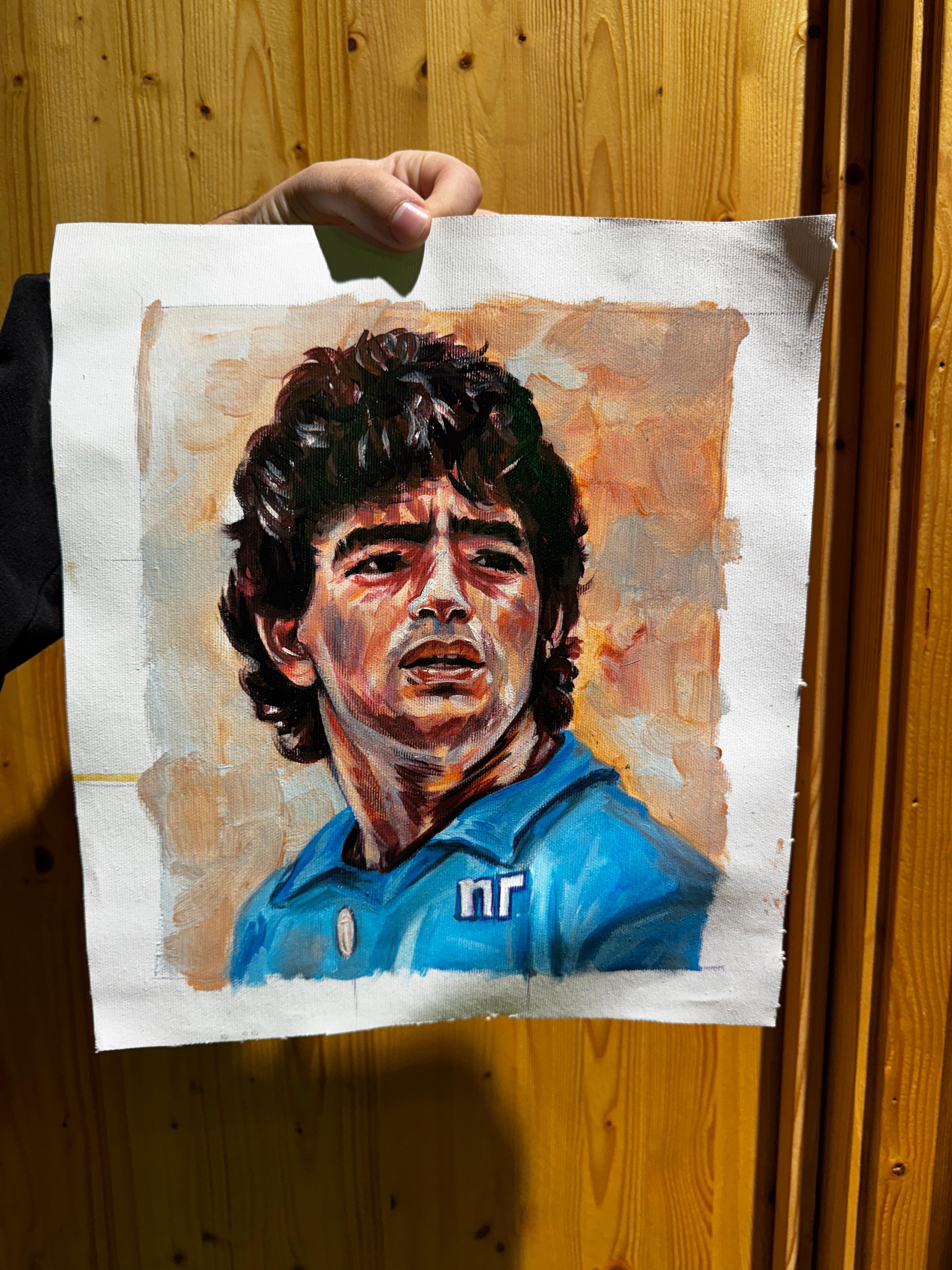 Maradona - Francis Plata (Olio su tela, Opera unica, Dipinto) 2025