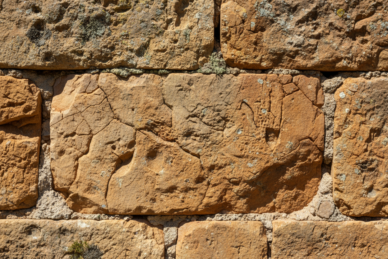 parete zoommata di un rudere 